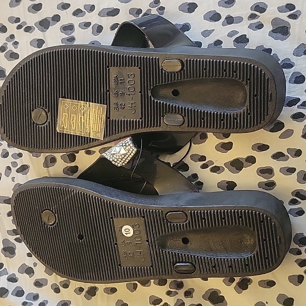 NWT New Ashley Blue bling sandals - Picture 5 of 6